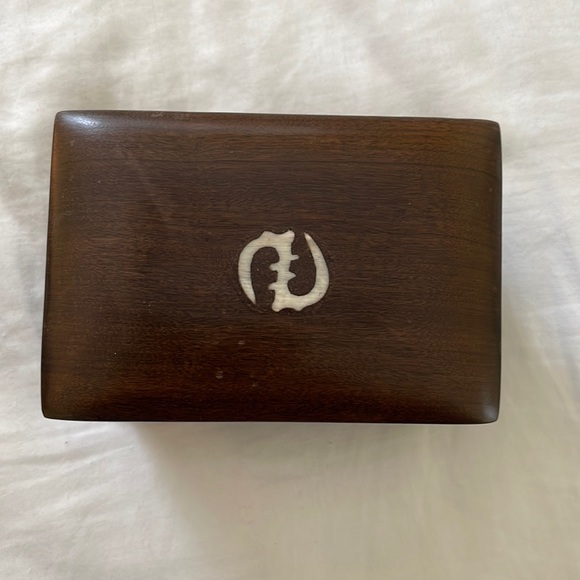Handmade Wooden Box with Bone Inlay - Picture 3 of 10